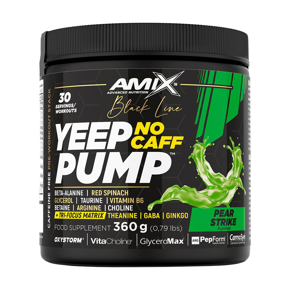 Передтренувальний комплекс Amix Nutrition Black Line Yeep Pump No Caff Pear Strike в порошку, 360 г